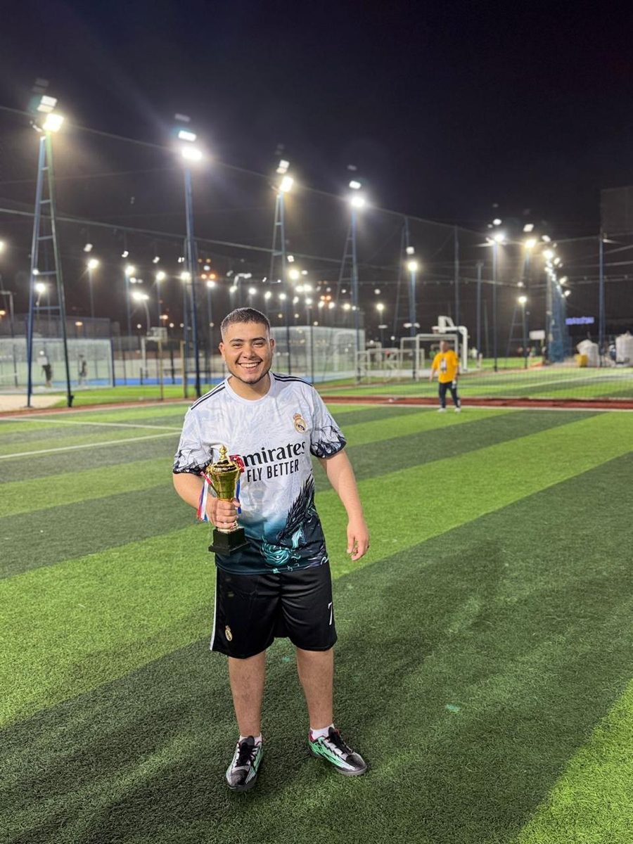 Trophy winner at CMS Holoul Eid soccer tournament